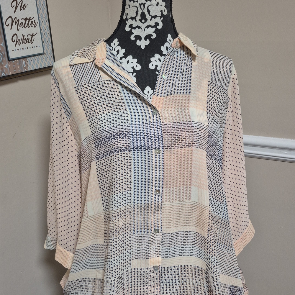 Rose & Olive Checkered Button-Down Shirt